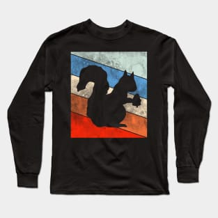 Colourful Squirrel Retro Long Sleeve T-Shirt